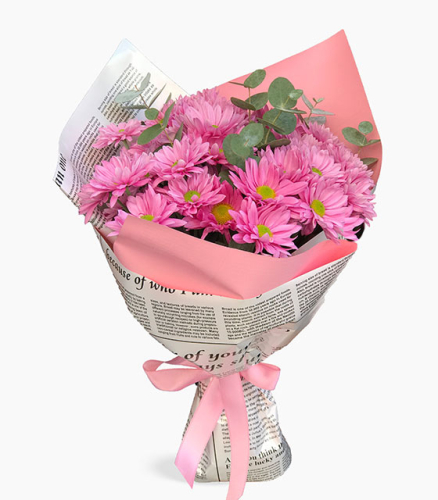 Pembe Papatyalar Buketi | Neşe, Masumiyet ve Zarafetle Dolu Çiçekler