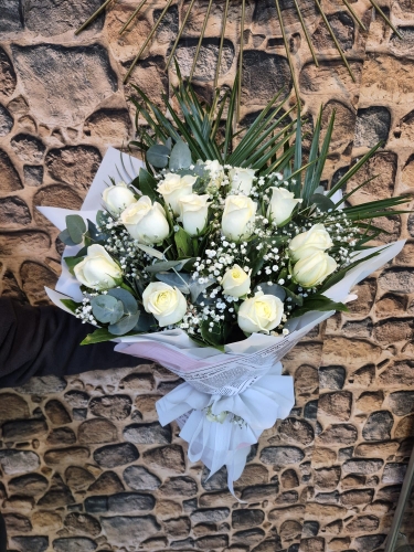 15’li Naturel Beyaz Gül Tasarımı