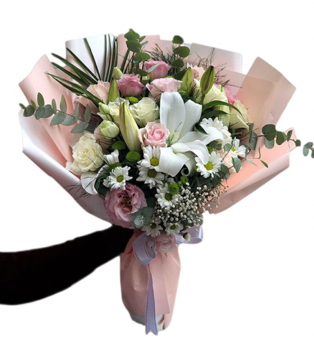 Butik Yüzü: Kazablanka Lilyum & Beyaz Papatya Tasarımı