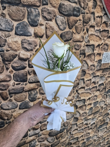 Tekil Zarafet Premium Beyaz Gül