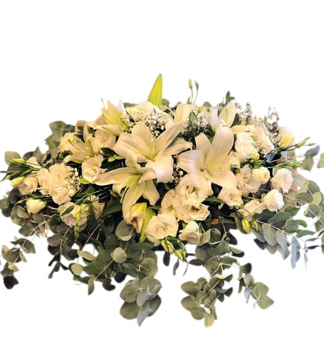 Beyaz Kazablanka Lilyum & Saf Beyaz Çiçekler