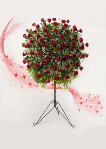  Görkemli Kırmızı Gül Ferforje Tasarımı